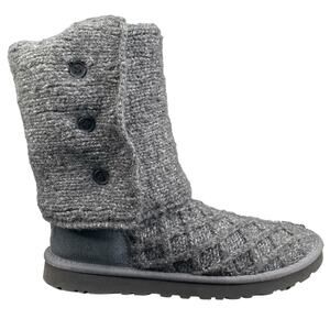 UGG Women’s Cardy Grey Lattice Pull On Winter Boot Size US 8